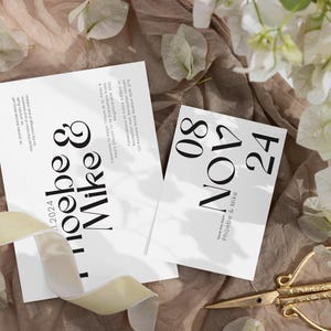 Wedding Invitation Suite Template | Save the Date, RSVP, Details & Menu | Editable Canva Templates | Instant Download