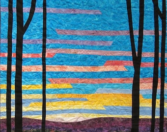 Sunset Wall Hanging Art Quilt