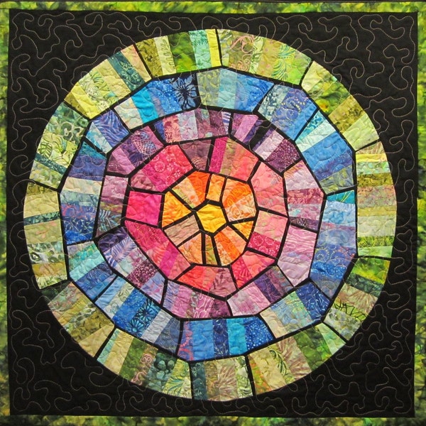 Stained Glass Wall Hanging Art Quilt