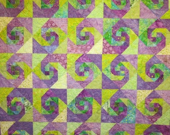 Colorful Abstract Wall Hanging Art Quilt