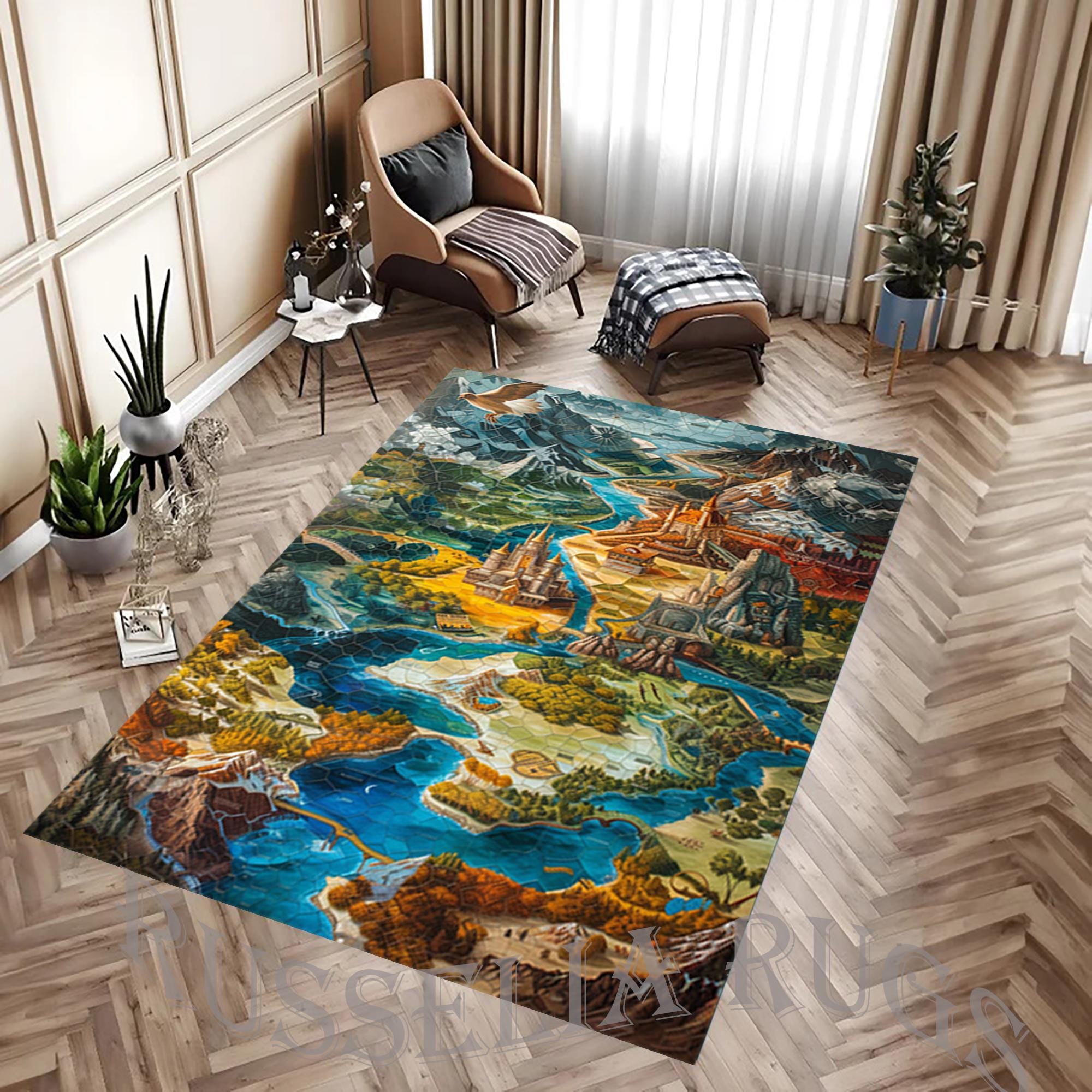 City Map Rug, Map Rug, Playroom Rug, Children Room Rug, Gift for ...