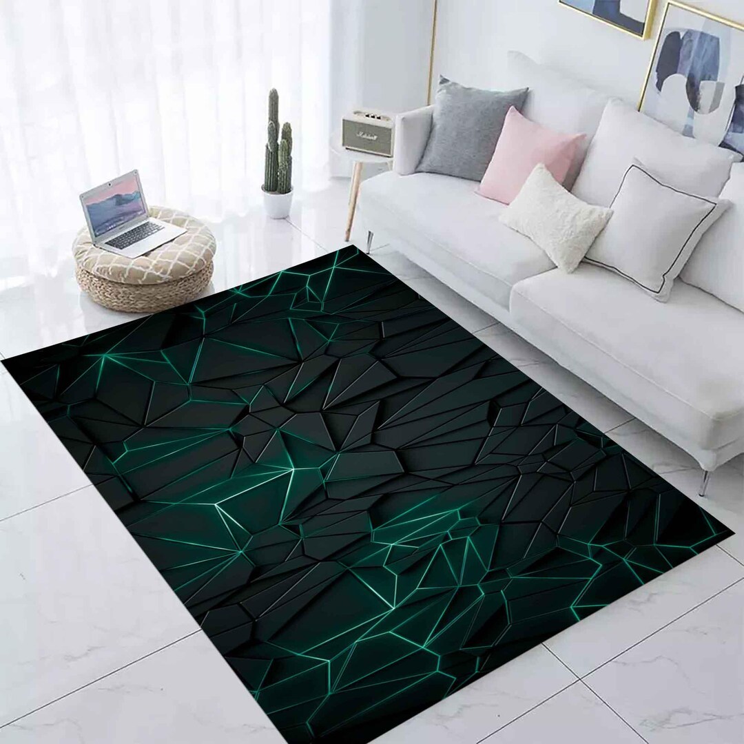 Neon Rug, Neon Light Rugs, Light Portal Rug, Neon Art, Neon Vortex Rug ...