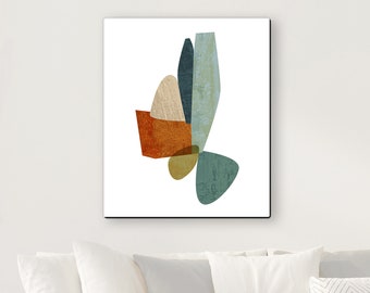 Mid Century Modern Abstract Canvas, Large Canvas Wall Art, Large Abstract Canvas Art, Contemporary Art, No Frame Needed
