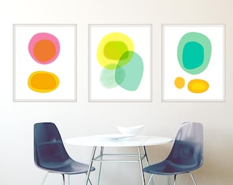 Colorful Modern Wall Art, Abstract Wall Art, Mid Century Modern Art, Large Wall Art