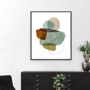 Mid Century Modern Art Print, Framed Minimalist Print, Contemporary Art, Abstract Wall Art, Large Art Prints Available