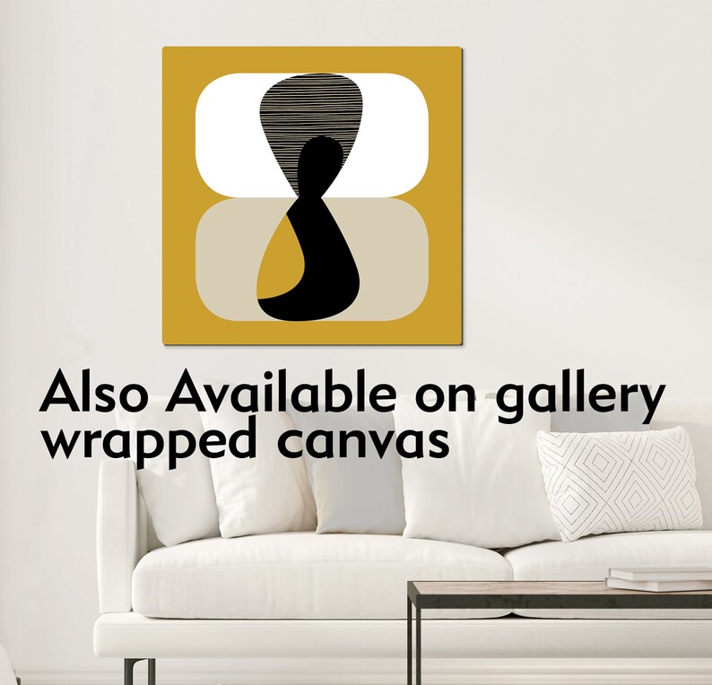 Minimalist Wall Art Abstract Art Print Boho Wall Art Ochre Etsy