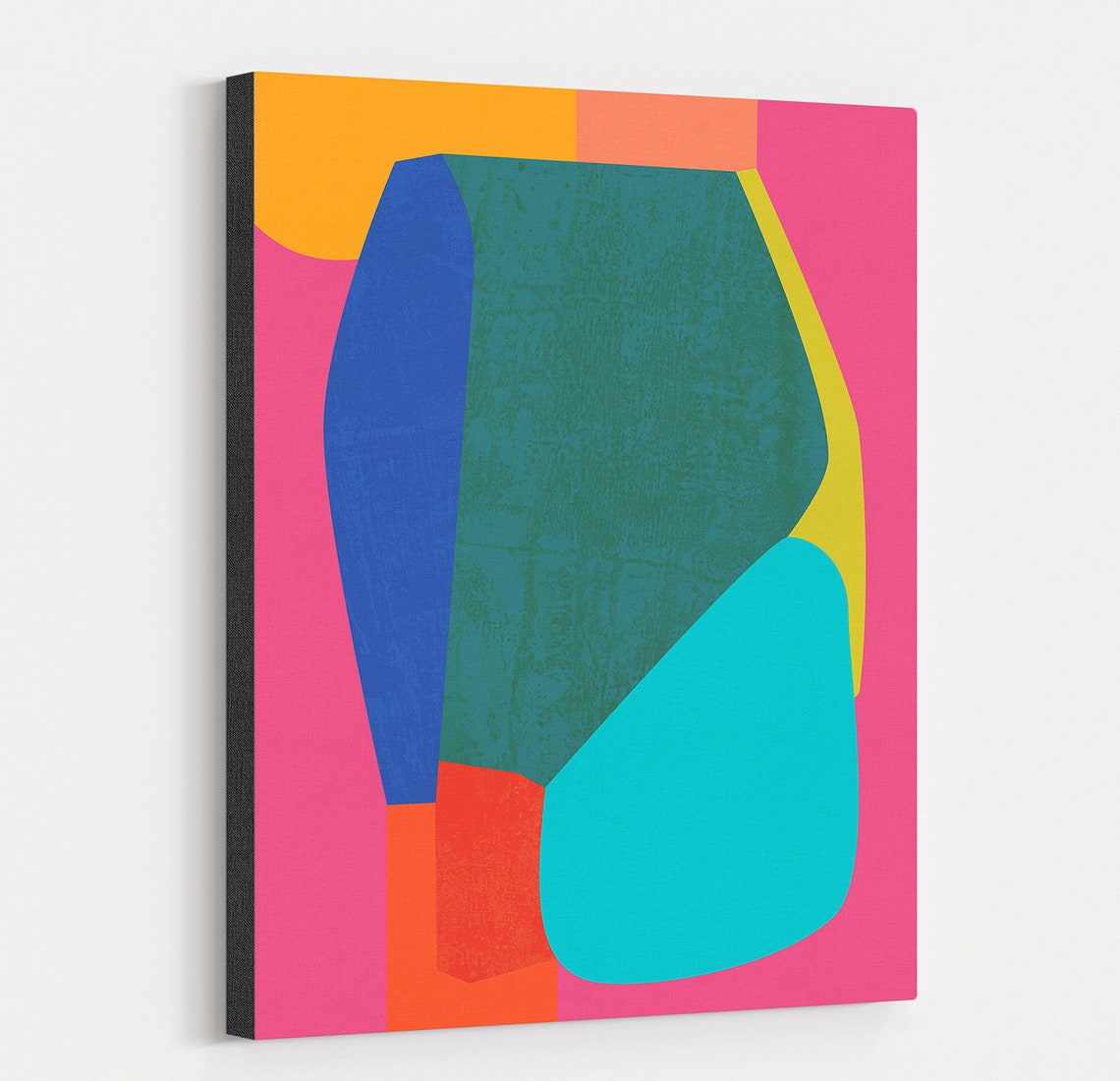 Jewel Tone Colorful Canvas Art Set of 3 Large Abstract Canvas Etsy