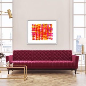 Bright Wall Art, Minimalist Colorful Print, Living Room Wall Art, Red Modern Wall Art - Etsy