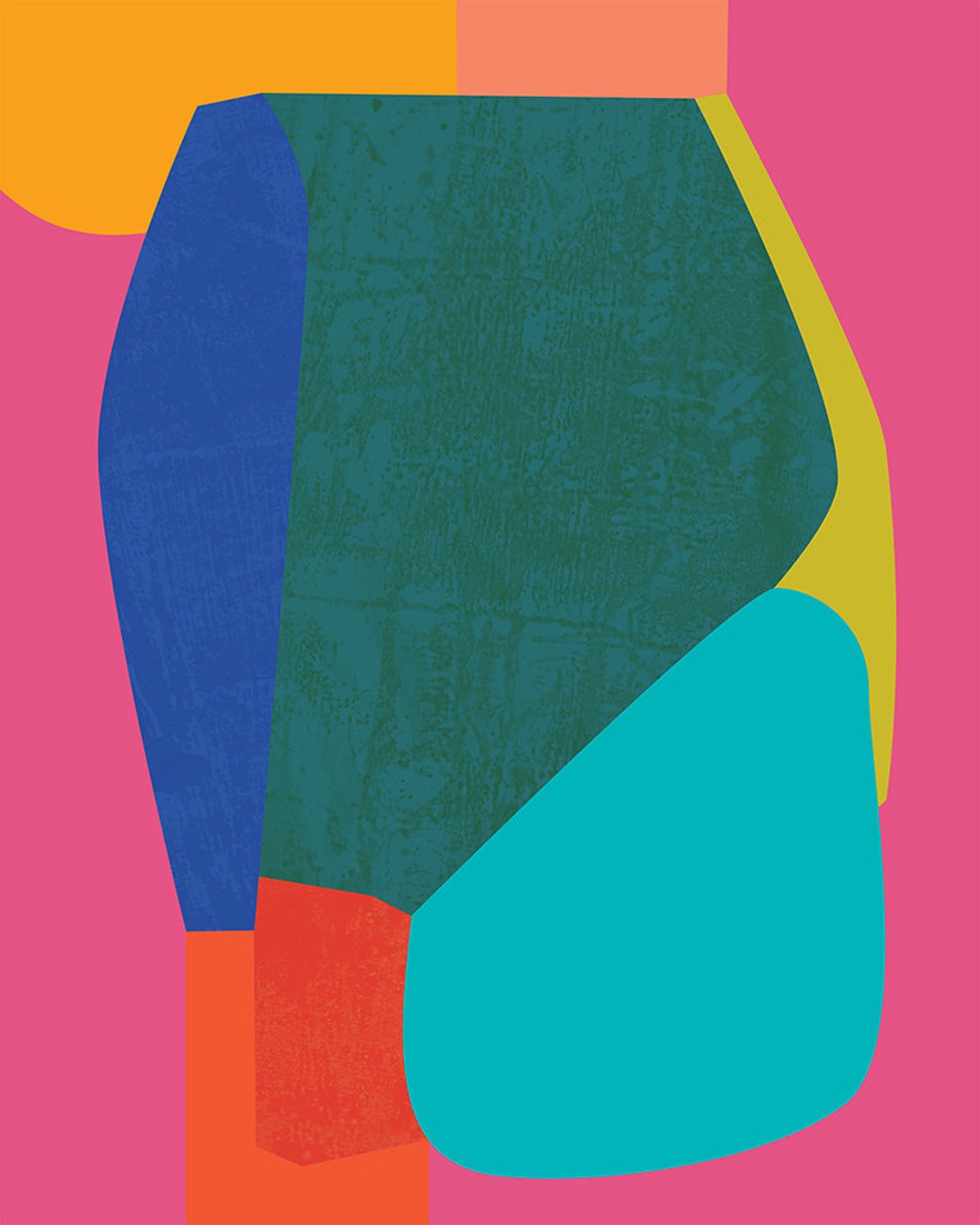 Jewel Tone Art Print Modern Abstract Art Large Abstract Art Etsy