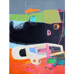 Modern Abstract Painting Print, Contemporary Art, Mid Century Painting, Large and framed available