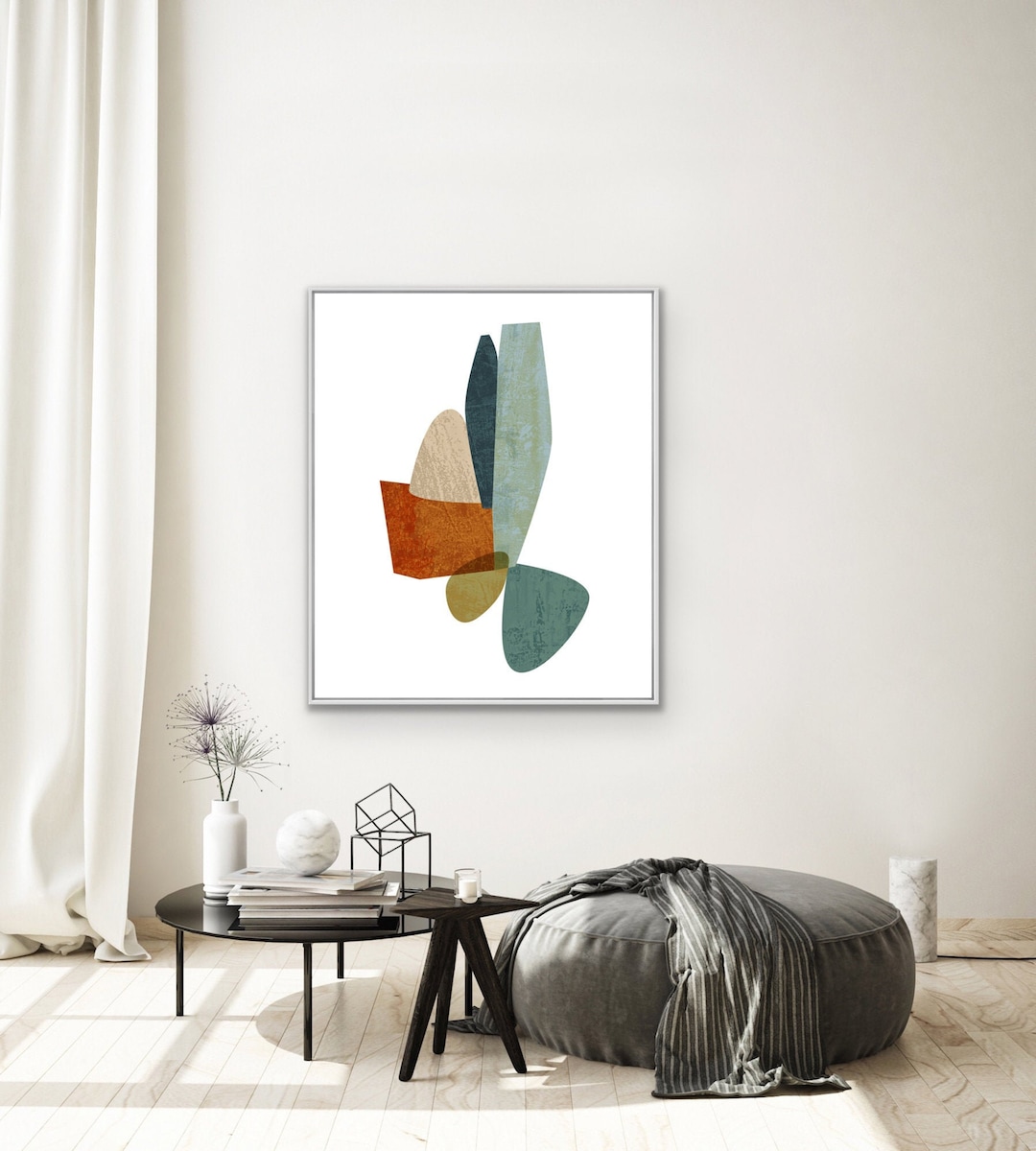 Mid Century Art, Minimalist Abstract Wall Art, Contemporary Art, Large ...