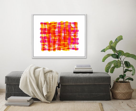 Bright Wall Art Minimalist Colorful Print Living Room Wall | Etsy