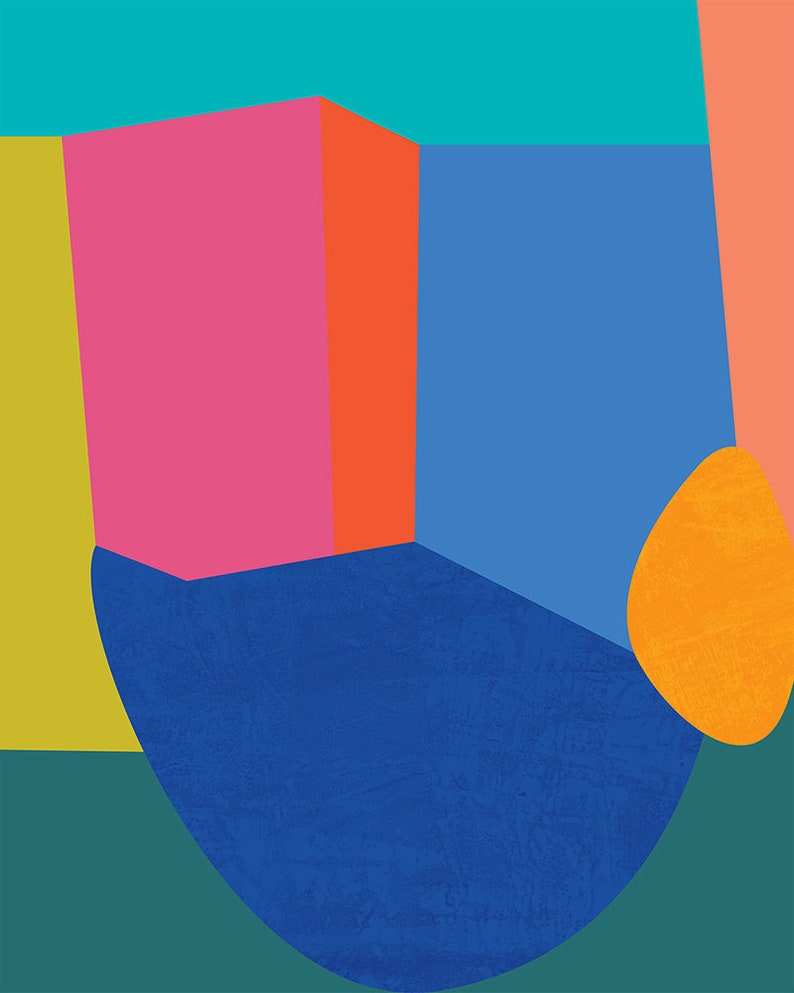 Framed Colorful Print Set of 3 Colorful Wall Art Set Large Etsy