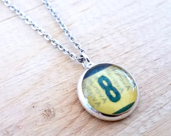 Lucky Yellow Number 8 Necklace