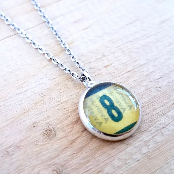 Lucky Yellow Number 8 Necklace