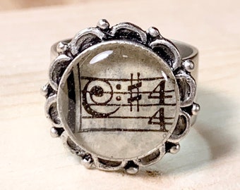 Bass Clef Music Ring