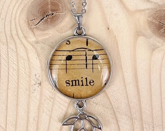 Smile Sheet Music Necklace