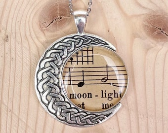 Moonlight Sheet Music Necklace