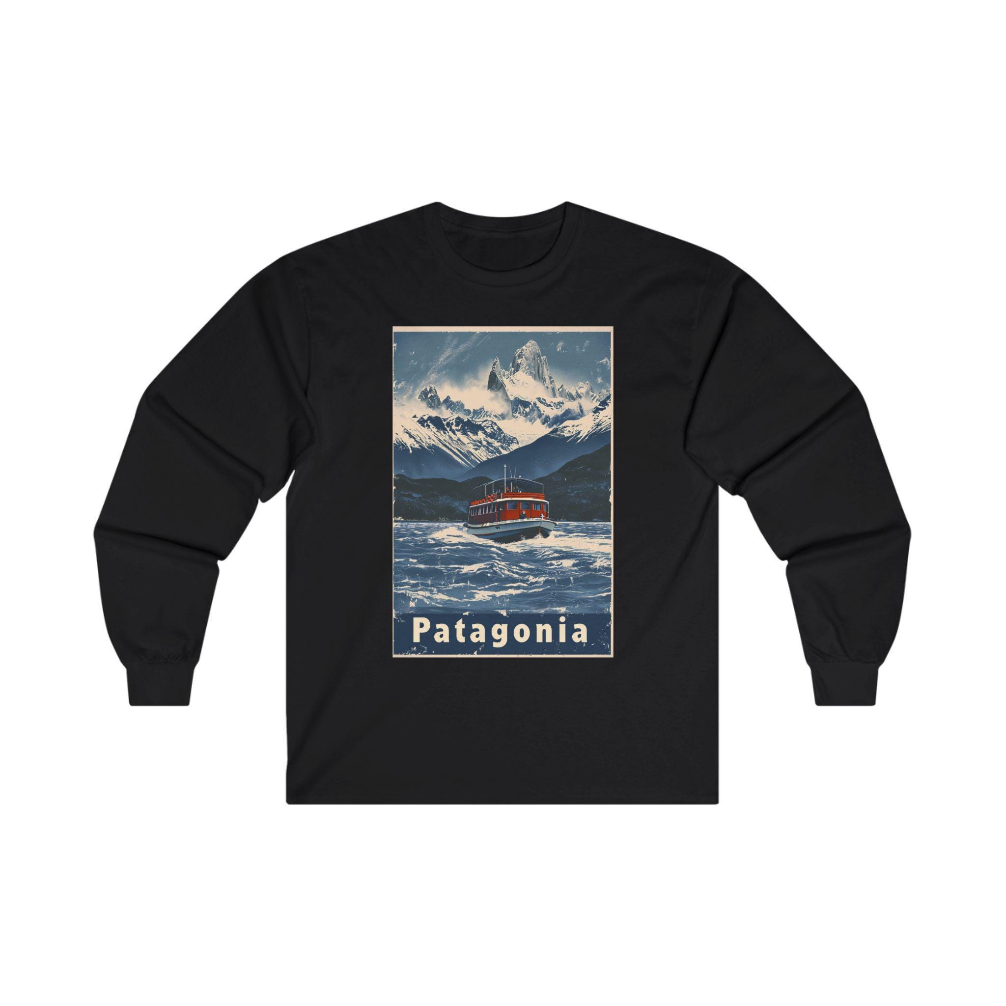 人気商品は Patagonia Long Etsy - Print Poster Travel Vintage Shirt T Sleeve トップス