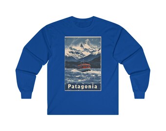Patagonia Long Sleeve T Shirt Vintage Travel Poster Print - Etsy