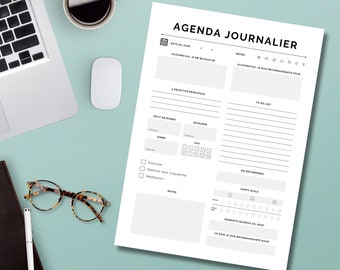 Planificador diario inspirador: objetivos, lista de tareas pendientes y pensamientos positivos