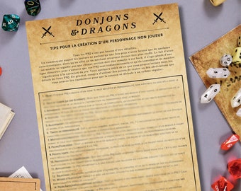 Guía completa: CONSEJOS para crear un personaje no jugador (NPC) - Dungeons & Dragons en francés e inglés