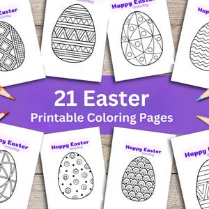 EASTER EGG Adult COLORING Pages , Easter Egg Coloring Pages Printable , Easter Coloring Pages for Adults, Easter Adult Coloring Page