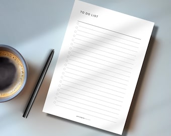 Simple To-Do List Printable: Minimalist Checklist (A4, A5, US Letter, Half Letter), Clean & Modern Task List