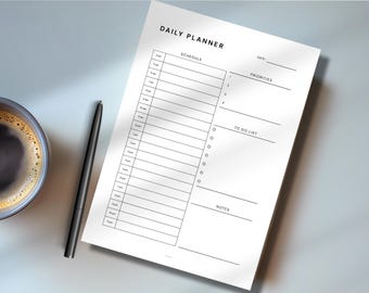Planificador diario por horas / Horario mínimo PDF / Notera