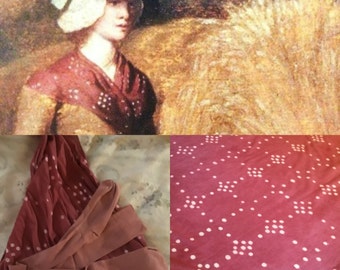 Reproduction Scarf. cotton square scarf called The Hay maker painted by George Stubbs in 1785.