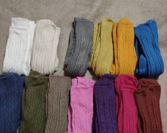 cotton cabled long stockings in a variety of colors thigh high great boot socks