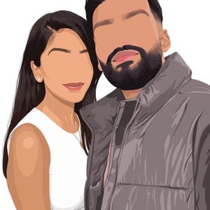 Portraits numériques personnalisés de dessins animés