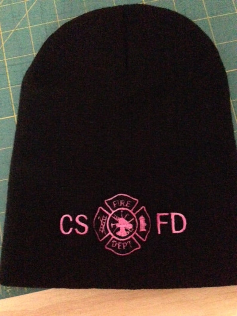 Firefighter Logo Beanies Etsy