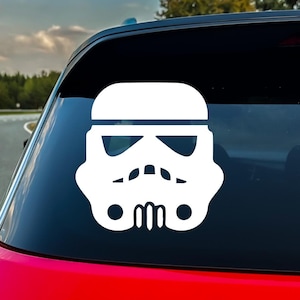 Car fun star wars decal eye-catching star wars trooper sticker trooper gift decal for car decal bumper vinyl sticker car