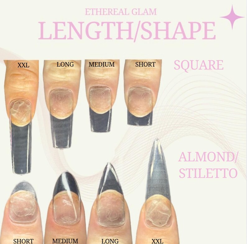 Uñas postizas grunge hechas a mano: estrella, punta francesa, Y2K, góticas imagen 4