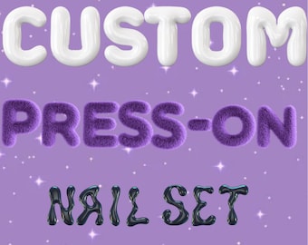 Uñas postizas personalizadas pintadas a mano / Hechas a pedido