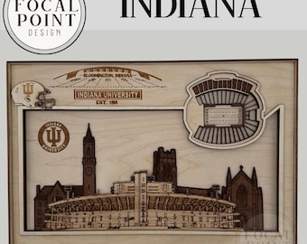 Indiana Memorial Stadium Wooden Wall Art | Hoosiers Fan Gift
