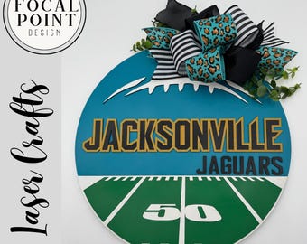 Jacksonville Jaguars Door Hanger: Football Season Decor, Duval Pride