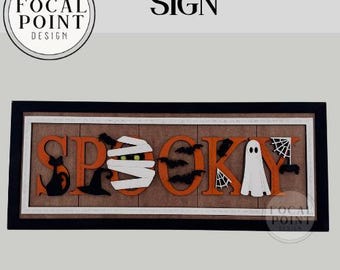 Spooky Wooden Sign | Hand Painted Halloween Wall & Door Decor