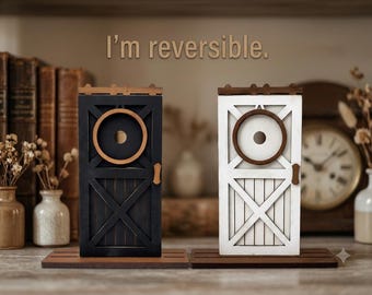 Reversible Barn Door Decorative IMulti-Slot Base