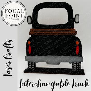 Farmhouse Wooden Truck Decor | Rustic Vintage Truck Shelf Sitter