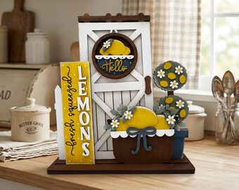Fresh Squeezed Lemons Interchangeable Barn Door Decor Insert