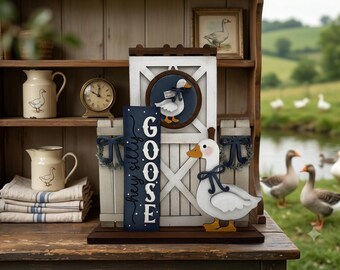 Hey Silly Goose Interchangeable Barn Door Decor Insert Set