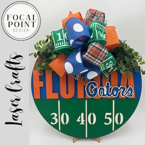 Florida Gators Door Hanger: UF Football Game Day Decor