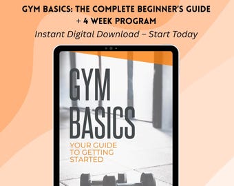 Gym Beginner Workout Guide PDF 4 Week Strength Cardio Program Printable Fitness Planner, Gym Confidence Tips, Goal Setting & Equipment Guide