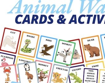 Animal Walk Cards: Sensory & Coordination Activity (Printable)