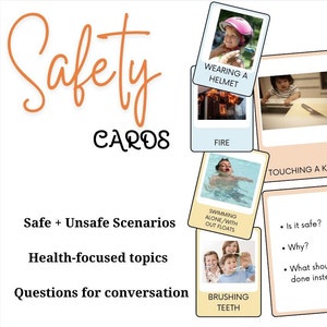 Tarjetas de seguridad: tarjetas seguras, inseguras y enfocadas en la salud * Actividad de concientización sobre la seguridad *