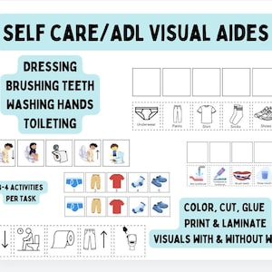 セルフケア ADL OT 視覚補助活動 *作業療法* 着替え、トイレ、手洗い、歯磨き 視覚補助の順序付け