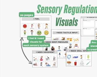 Estrategias visuales de regulación sensorial Pósteres de dieta sensorial