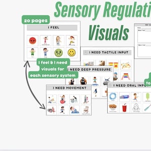 Sensory Regulation Visuals Strategies Sensory Diet Posters
